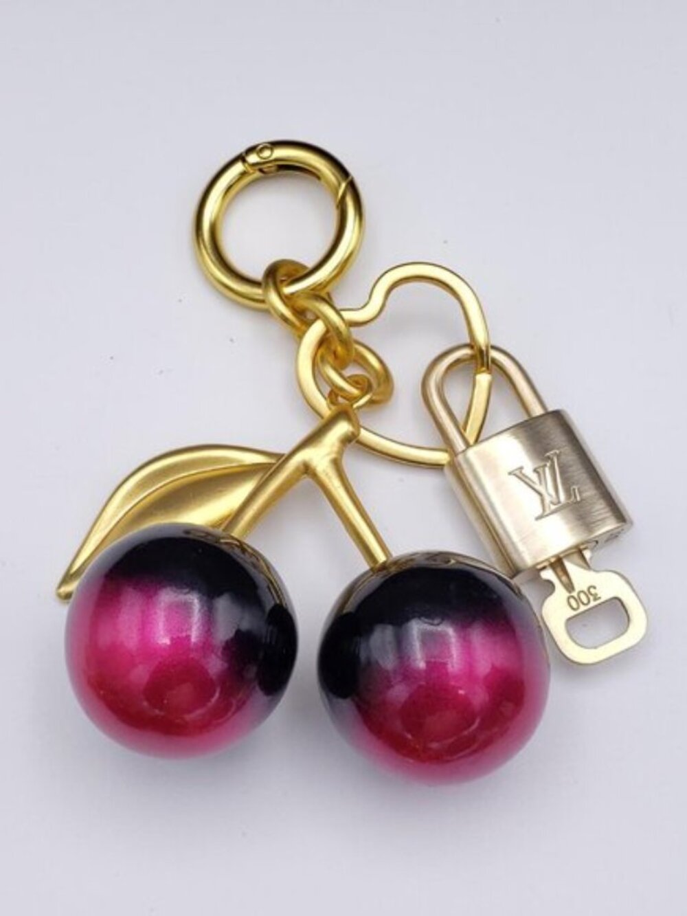 Authentic Louis Vuitton Padlock & Key Gold ✨Unbranded Bag Charm Keychain - Picture 2 of 13